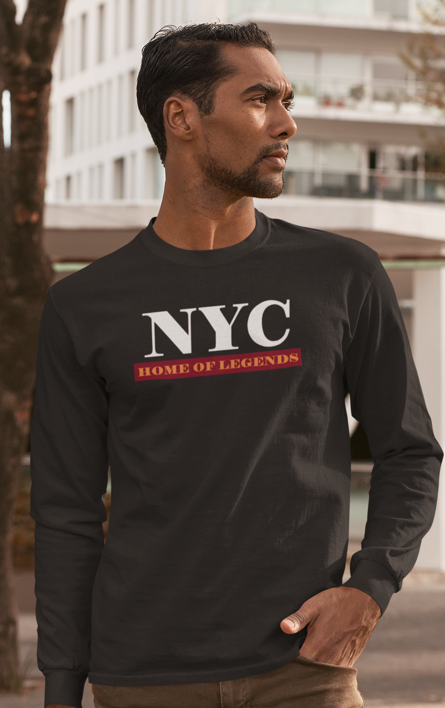 Nyc long sleeve t-shirt hotsell